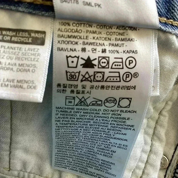 Levis 505 Mid Rise  Straight Leg Medium Wash Denim Jeans 40X30 - Picture 11 of 13